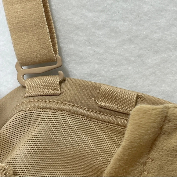 Cacique Lace T-Shirt Bra 44B Cream Tan Beige Lightly Lined Convertible Straps - Picture 7 of 7